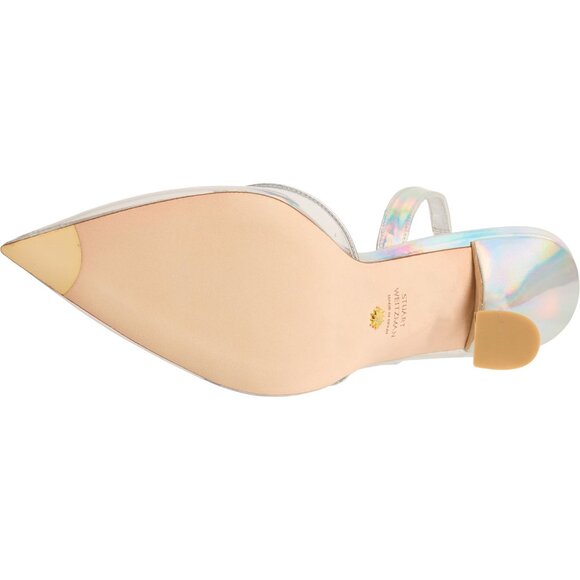 Stuart Weitzman Made in Spain STRT XCRV 100 Slingback Heels - Leather - Picture 6 of 6